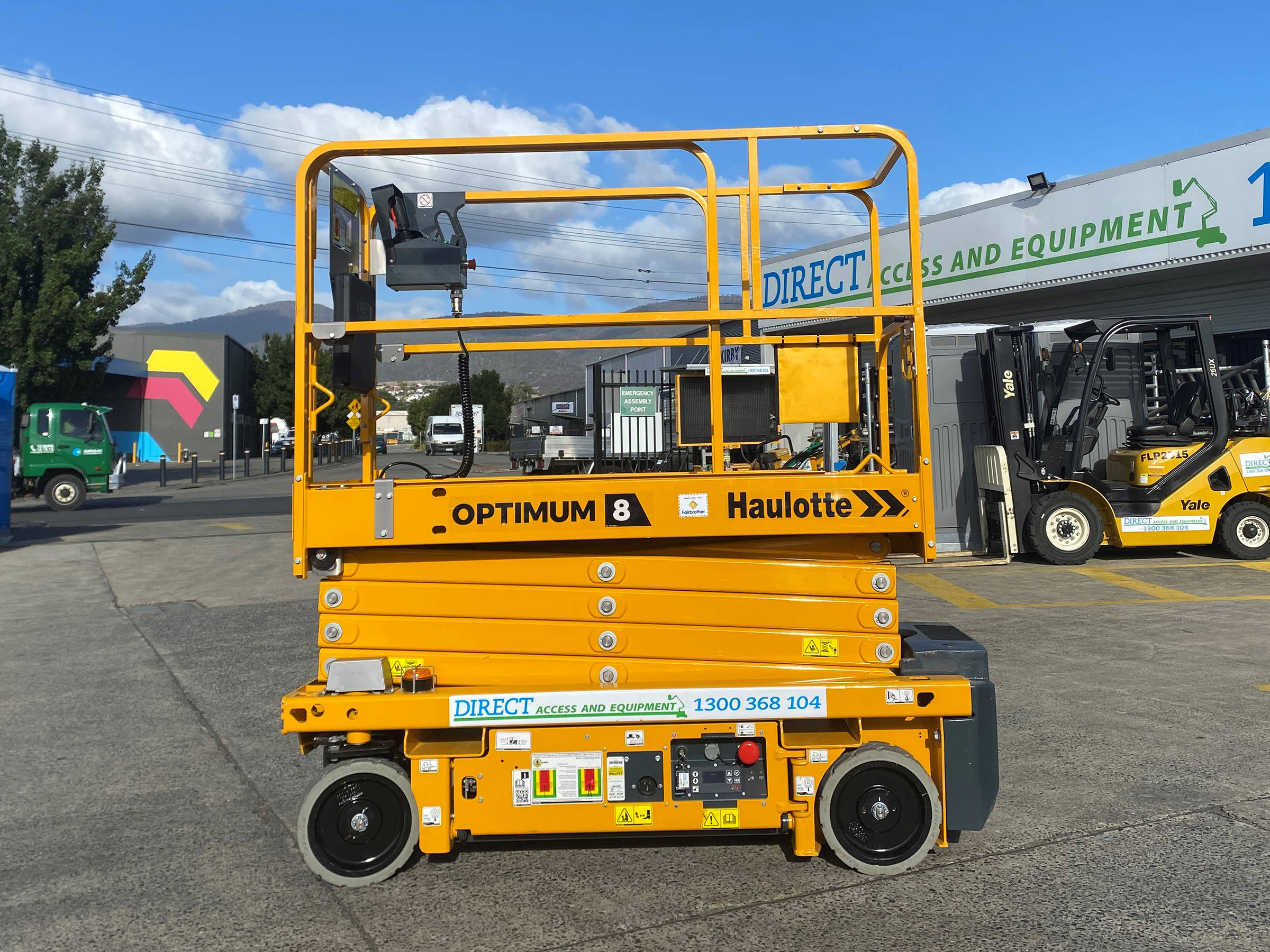 Now in stock new Optimum 8 electric scissor lifts for sale. Please contact your nearest branch for more information.