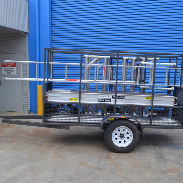 4m Scaffold towers complete on trailer